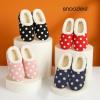 imageSnoozies Faux Fur Polka Dots Slippers for Women Indoor Soft SherpaLined House Slippers Cute House Shoes for WomenLt Pink