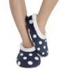 imageSnoozies Faux Fur Polka Dots Slippers for Women Indoor Soft SherpaLined House Slippers Cute House Shoes for WomenNavy
