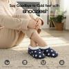 imageSnoozies Faux Fur Polka Dots Slippers for Women Indoor Soft SherpaLined House Slippers Cute House Shoes for WomenNavy