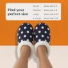 imageSnoozies Faux Fur Polka Dots Slippers for Women Indoor Soft SherpaLined House Slippers Cute House Shoes for WomenNavy