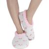 imageSnoozies Pink Bow Slippers NonSkid Memory Foam House Slippers for Women with Soft Sherpa Lining Womens House ShoesLt Grey