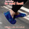 imageSnoozies Skinnies slipper socks for Women  NonSlip Lightweight Soft Sherpa Lining Foldable TravelFireworks