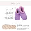 imageSnoozies Skinnies slipper socks for Women  NonSlip Lightweight Soft Sherpa Lining Foldable TravelWhite