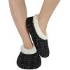 imageSnoozies Sparkle Tweed Slippers for Women with Sherpa Lining Memory Foam Slippers Indoor NonSkid SoleBlackWhite