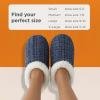 imageSnoozies Sparkle Tweed Slippers for Women with Sherpa Lining Memory Foam Slippers Indoor NonSkid SoleDk Blue