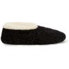 imageSnoozies Teddy Bear Faux Fur House Slippers for Women with Memory Foam Insole SherpaLined Slipper Socks NonSkidBlack