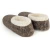 imageSnoozies Teddy Bear Faux Fur House Slippers for Women with Memory Foam Insole SherpaLined Slipper Socks NonSkidDark Grey