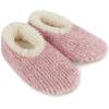 imageSnoozies Teddy Bear Faux Fur House Slippers for Women with Memory Foam Insole SherpaLined Slipper Socks NonSkidLight Pink