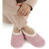 imageSnoozies Teddy Bear Faux Fur House Slippers for Women with Memory Foam Insole SherpaLined Slipper Socks NonSkidLight Pink