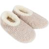 imageSnoozies Teddy Bear Faux Fur House Slippers for Women with Memory Foam Insole SherpaLined Slipper Socks NonSkidOatmeal