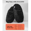 imageSnoozies Womens Chevron Scuff Slippers  Indoor Fuzzy Slippers with NonSkid Sole Cozy Comfort for WomenBlack