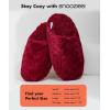 imageSnoozies Womens Chevron Scuff Slippers  Indoor Fuzzy Slippers with NonSkid Sole Cozy Comfort for WomenBurgundy