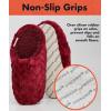 imageSnoozies Womens Chevron Scuff Slippers  Indoor Fuzzy Slippers with NonSkid Sole Cozy Comfort for WomenBurgundy