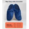 imageSnoozies Womens Chevron Scuff Slippers  Indoor Fuzzy Slippers with NonSkid Sole Cozy Comfort for WomenNavy