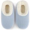 imageSnoozies Corduroy Slippers for Women with Memory Foam Insole SherpaLined Slipper Socks for Women NonSkidBaby Blue