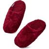 imageSnoozies Womens Chevron Scuff Slippers  Indoor Fuzzy Slippers with NonSkid Sole Cozy Comfort for WomenBurgundy