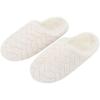 imageSnoozies Womens Chevron Scuff Slippers  Indoor Fuzzy Slippers with NonSkid Sole Cozy Comfort for WomenCrme