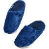 imageSnoozies Womens Chevron Scuff Slippers  Indoor Fuzzy Slippers with NonSkid Sole Cozy Comfort for WomenNavy