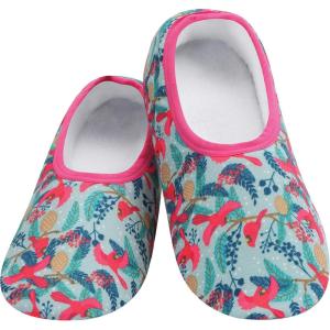 imageSnoozies Skinnies slipper socks for Women  NonSlip Lightweight Soft Sherpa Lining Foldable TravelCard