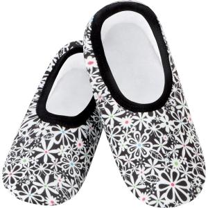 imageSnoozies Skinnies slipper socks for Women  NonSlip Lightweight Soft Sherpa Lining Foldable TravelModfl