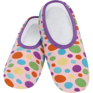 imageSnoozies Skinnies slipper socks for Women  NonSlip Lightweight Soft Sherpa Lining Foldable TravelPkmdots