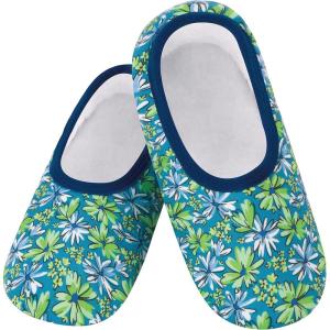 imageSnoozies Skinnies slipper socks for Women  NonSlip Lightweight Soft Sherpa Lining Foldable TravelSkdaisy