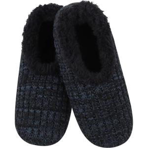 imageSnoozies Womens Slipper Socks  Slippers for Women  Fuzzy House SlippersBlackNavy