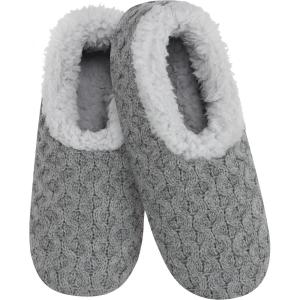 imageSnoozies Womens Slipper Socks  Slippers for Women  Fuzzy House SlippersHeather Grey