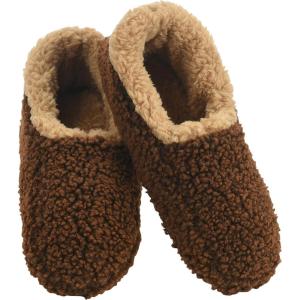 imageSnoozies Mens Nubby Knit Slipper Brown Medium