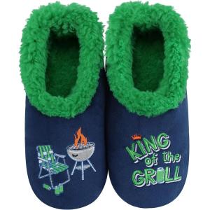 imageSnoozies Mens Pairables  Mens Slippers  House Slippers for Men King of the Grill  Medium