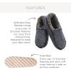 imageSnoozies Plaid Mens Slippers with Comfy Sherpa Lining House Slippers for Men NonSkid Soft Sole House Shoes Gifts for HimRed