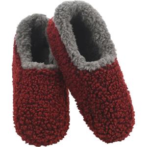 imageSnoozies Mens Nubby Knit Slipper Red Large