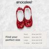 image:imageSnoozies Ballerina Bling Metallic Shine Slippers  Sequin House Shoes for Women  Slipper Socks with Grippers  Cute Indoor FootwearRed