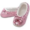 image:imageSnoozies Ballerina Bling Metallic Shine Slippers  Sequin House Shoes for Women  Slipper Socks with Grippers  Cute Indoor FootwearSilver
