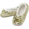 image:imageSnoozies Ballerina Bling Metallic Shine Slippers  Sequin House Shoes for Women  Slipper Socks with Grippers  Cute Indoor FootwearGold