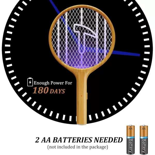 Endbug 2 in 1 Bug Zapper Racket, Dual Modes Electric Fly Swatter with Purple Attracting Light, Hangable Mosquito Zapper, Handheld Fly Zapper for Indoor &amp; Outdoor 