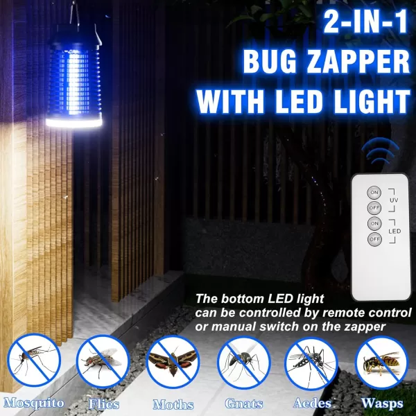 Endbug Bug Zapper with LED Light, Waterproof Bug Zapper Outdoor Indoor, Mosquito Zapper Outdoor Electric Fly Zapper, Mosquito Killer Fly Trap for Outside Patio Garden Backyard Home 