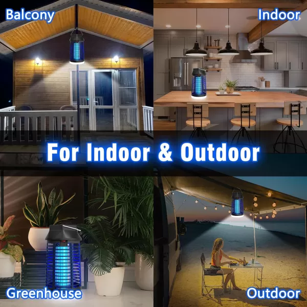 Endbug Bug Zapper with LED Light, Waterproof Bug Zapper Outdoor Indoor, Mosquito Zapper Outdoor Electric Fly Zapper, Mosquito Killer Fly Trap for Outside Patio Garden Backyard Home 