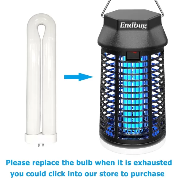 Endbug Bug Zapper with LED Light, Waterproof Bug Zapper Outdoor Indoor, Mosquito Zapper Outdoor Electric Fly Zapper, Mosquito Killer Fly Trap for Outside Patio Garden Backyard Home 