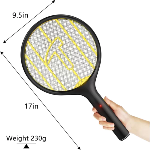 Endbug Electric Fly Swatter Racket 2 Pack, Hangable Mosquito Zapper, 3000V Handheld Bug Zapper Racket, Fly Zapper for Indoor &amp; Outdoor