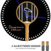 imageEndbug Electric Fly Swatter Racket Hangable Mosquito Zapper 3000V Handheld Bug Zapper Racket Lightweight Large Size BatteryOperated Fly Zapper Racket Wooden Color 2AA Battery Not Included