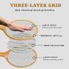 imageEndbug Electric Fly Swatter Racket Hangable Mosquito Zapper 3000V Handheld Bug Zapper Racket Lightweight Large Size BatteryOperated Fly Zapper Racket Wooden Color 2AA Battery Not Included