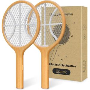 imageEndbug 2 Pack Electric Fly Swatter ampamp Handheld Bug Zapper Racket for Indoor and Outdoor