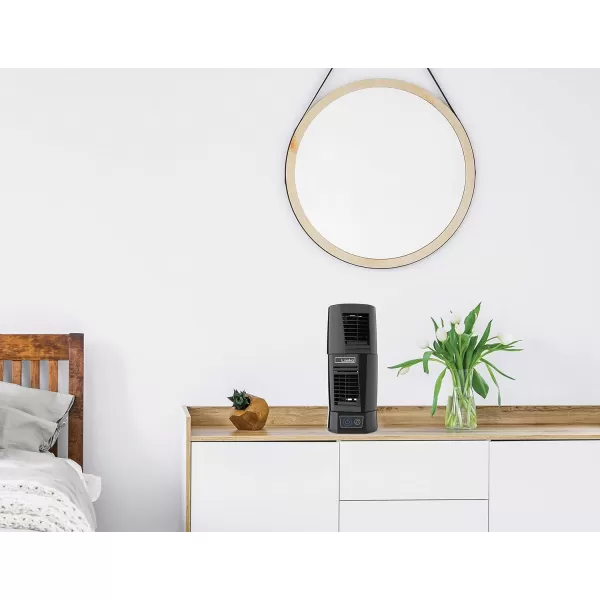 JAROFUREL Lasko T13310 Personal Oscillating Table Tower Fan – Small, Quiet, Portable, Electric Plug-In, Mini Desktop Fans for Staying Cool at Home and Office, Day and Night,Black