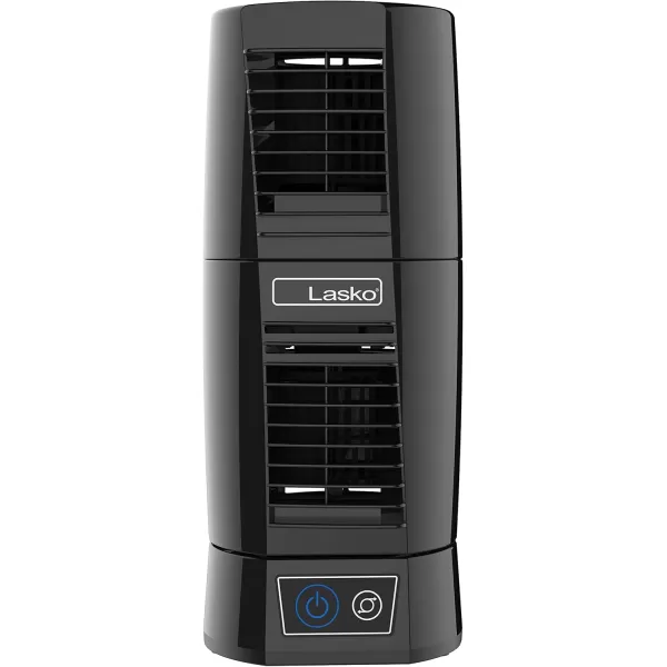 JAROFUREL Lasko T13310 Personal Oscillating Table Tower Fan – Small, Quiet, Portable, Electric Plug-In, Mini Desktop Fans for Staying Cool at Home and Office, Day and Night,Black