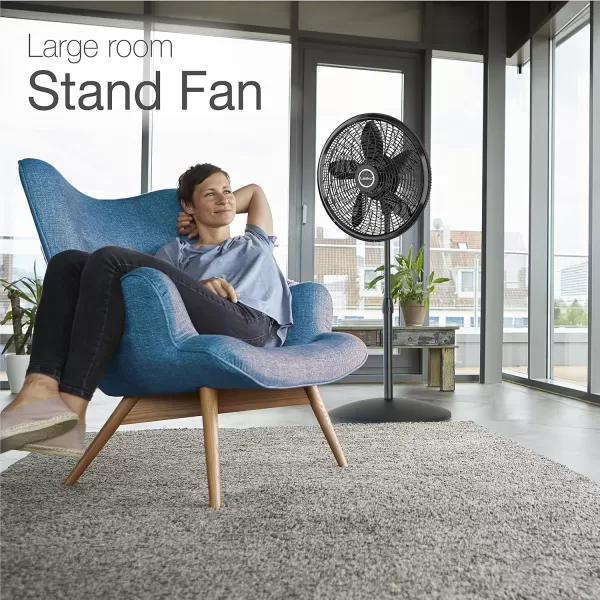 Lasko 12” Utility Fan for Job Site or Home Use, 289 CFM, Pivoting High Velocity Blower Fans, 3 Speeds, 2 Accessory Outlets 120V, Black, U12104