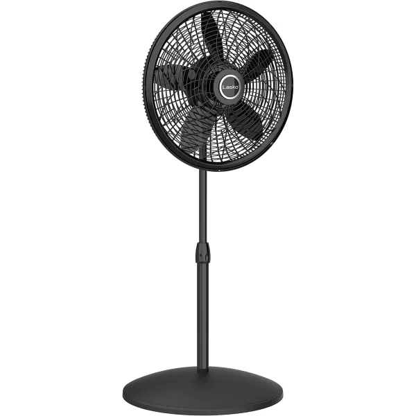 Lasko 12” Utility Fan for Job Site or Home Use, 289 CFM, Pivoting High Velocity Blower Fans, 3 Speeds, 2 Accessory Outlets 120V, Black, U12104