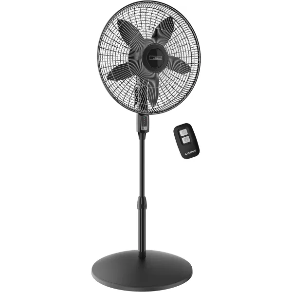 Lasko 12” Utility Fan for Job Site or Home Use, 289 CFM, Pivoting High Velocity Blower Fans, 3 Speeds, 2 Accessory Outlets 120V, Black, U12104