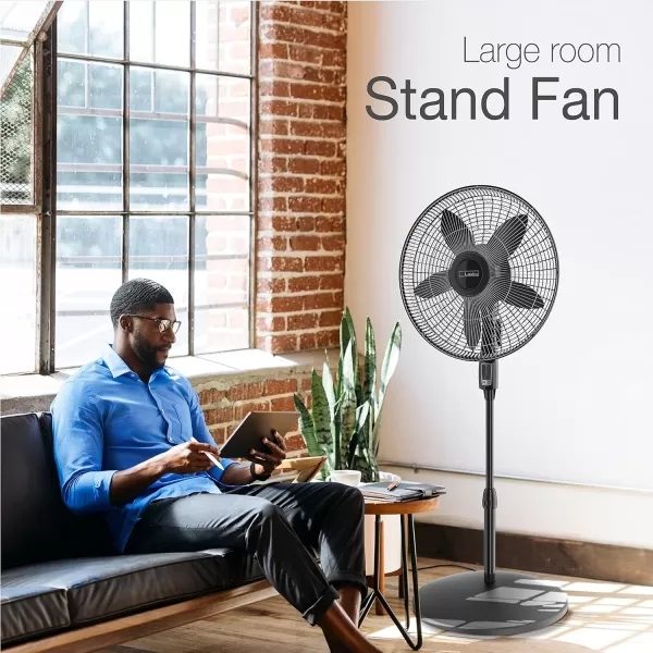 Lasko 12” Utility Fan for Job Site or Home Use, 289 CFM, Pivoting High Velocity Blower Fans, 3 Speeds, 2 Accessory Outlets 120V, Black, U12104