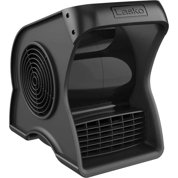 Lasko 12” Utility Fan for Job Site or Home Use, 289 CFM, Pivoting High Velocity Blower Fans, 3 Speeds, 2 Accessory Outlets 120V, Black, U12104
